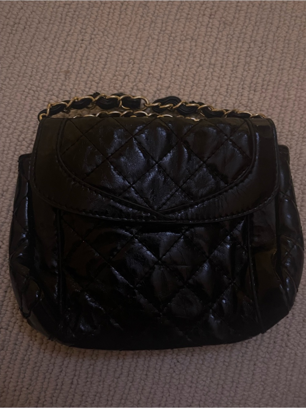 baby gap handbag Black Quilted Chain-Handle Women's Shoulder Bag c21
